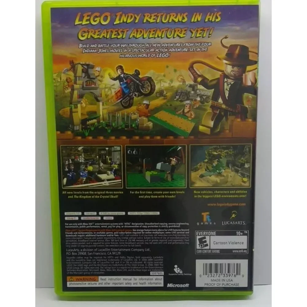 LEGO Indiana Jones 2 The Adventure Continues (Xbox 360, 2009) Complete Tested